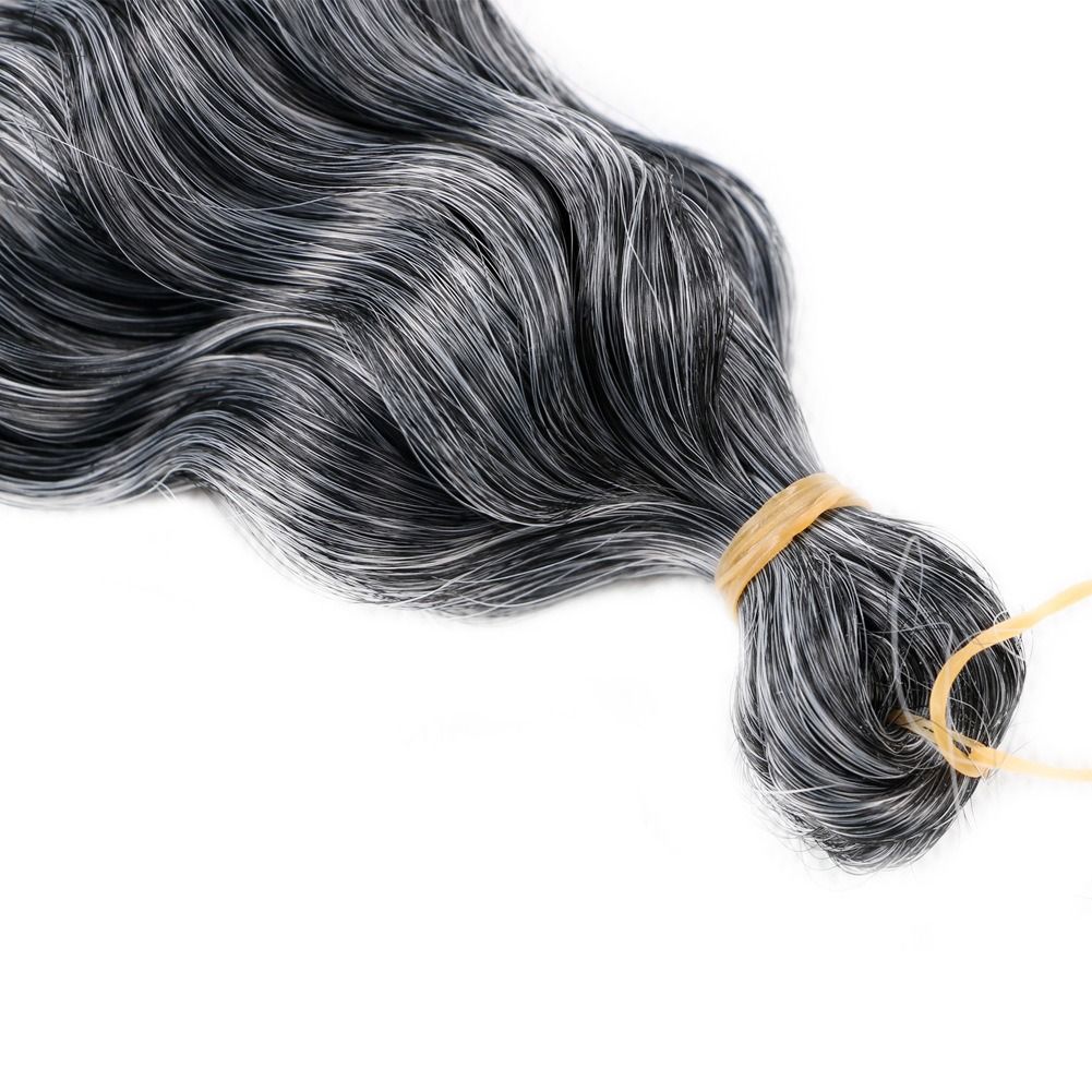 Synthetic hair Goddess Faux Locs Straight Gypsy Locs Crochet Hair 3 Tone Ombre Crochet Braids Dreadlocks Pre-Looped Synthetic Hair Extensions 1 Pack