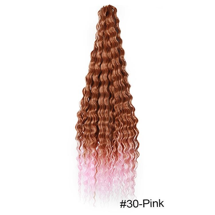 Synthetic hair Goddess Faux Locs Straight Gypsy Locs Crochet Hair 3 Tone Ombre Crochet Braids Dreadlocks Pre-Looped Synthetic Hair Extensions 1 Pack