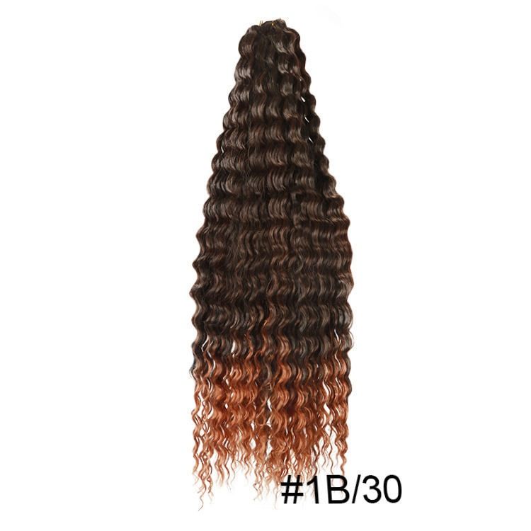 Synthetic hair Goddess Faux Locs Straight Gypsy Locs Crochet Hair 3 Tone Ombre Crochet Braids Dreadlocks Pre-Looped Synthetic Hair Extensions 1 Pack