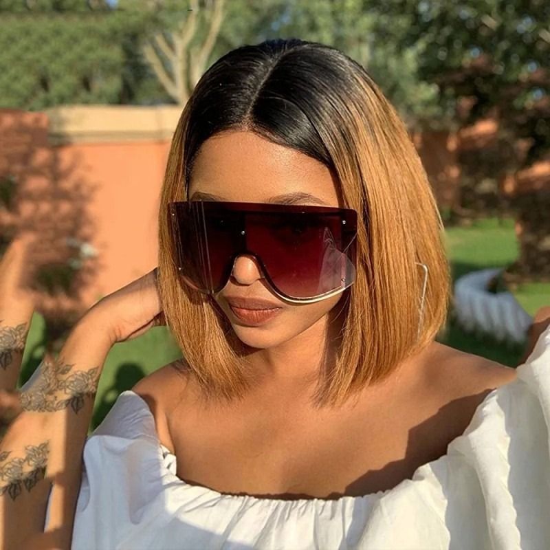 10A Human Hair Bob 1B/30 Color 13*4 Frontal Lace Wig Indian