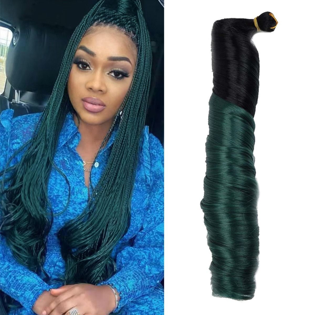 Synthetic Hair Extension 24inch 150g French Loose Curls Spiral For Braid Loose Wave Crochet Braids Hair