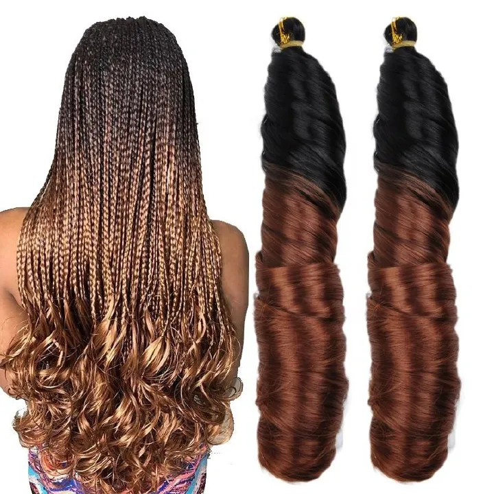 Synthetic Hair Extension 24inch 150g French Loose Curls Spiral For Braid Loose Wave Crochet Braids Hair