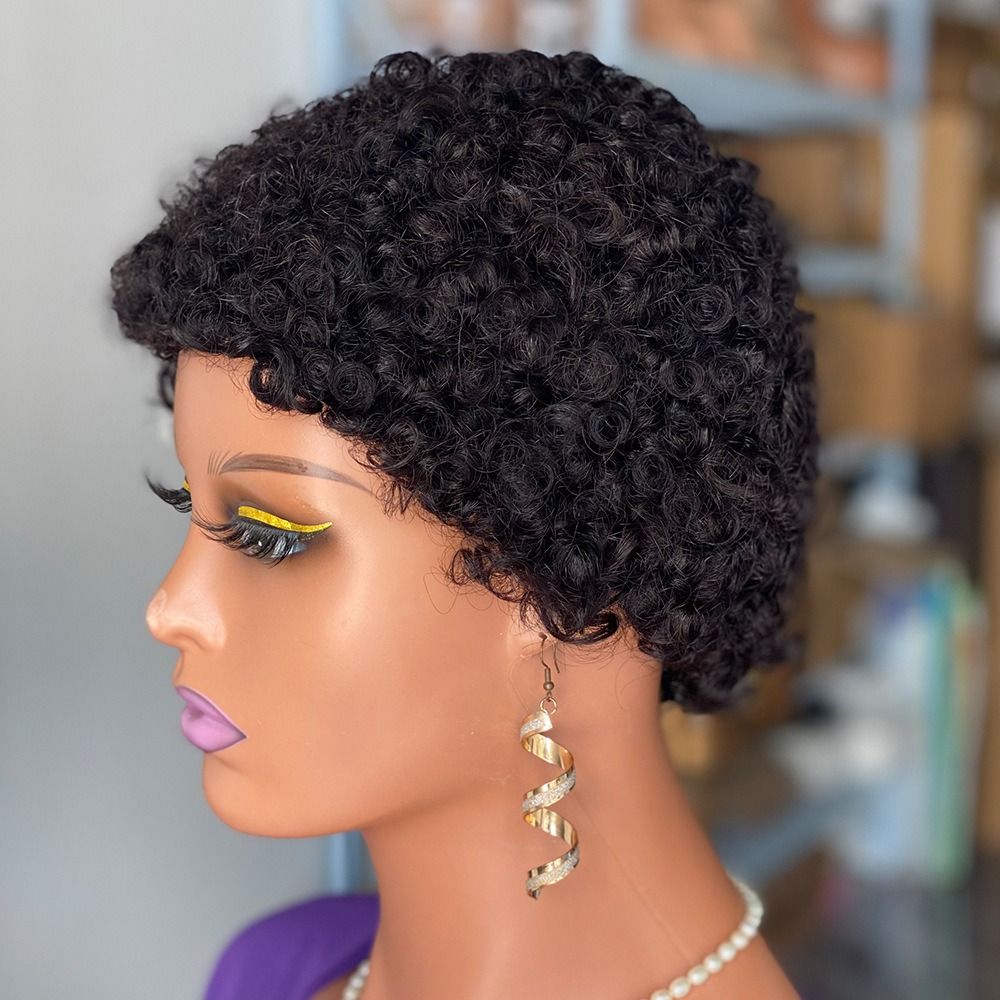 Human hair wigs human hair short mechanism african wigs