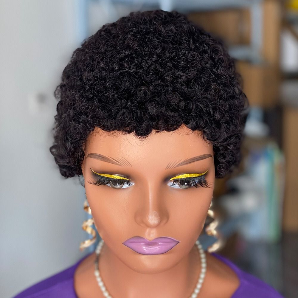 Human hair wigs human hair short mechanism african wigs