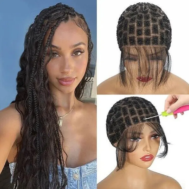 African wig dirty braids full lace mesh cap Full lace wig cap crochet hair full head cap