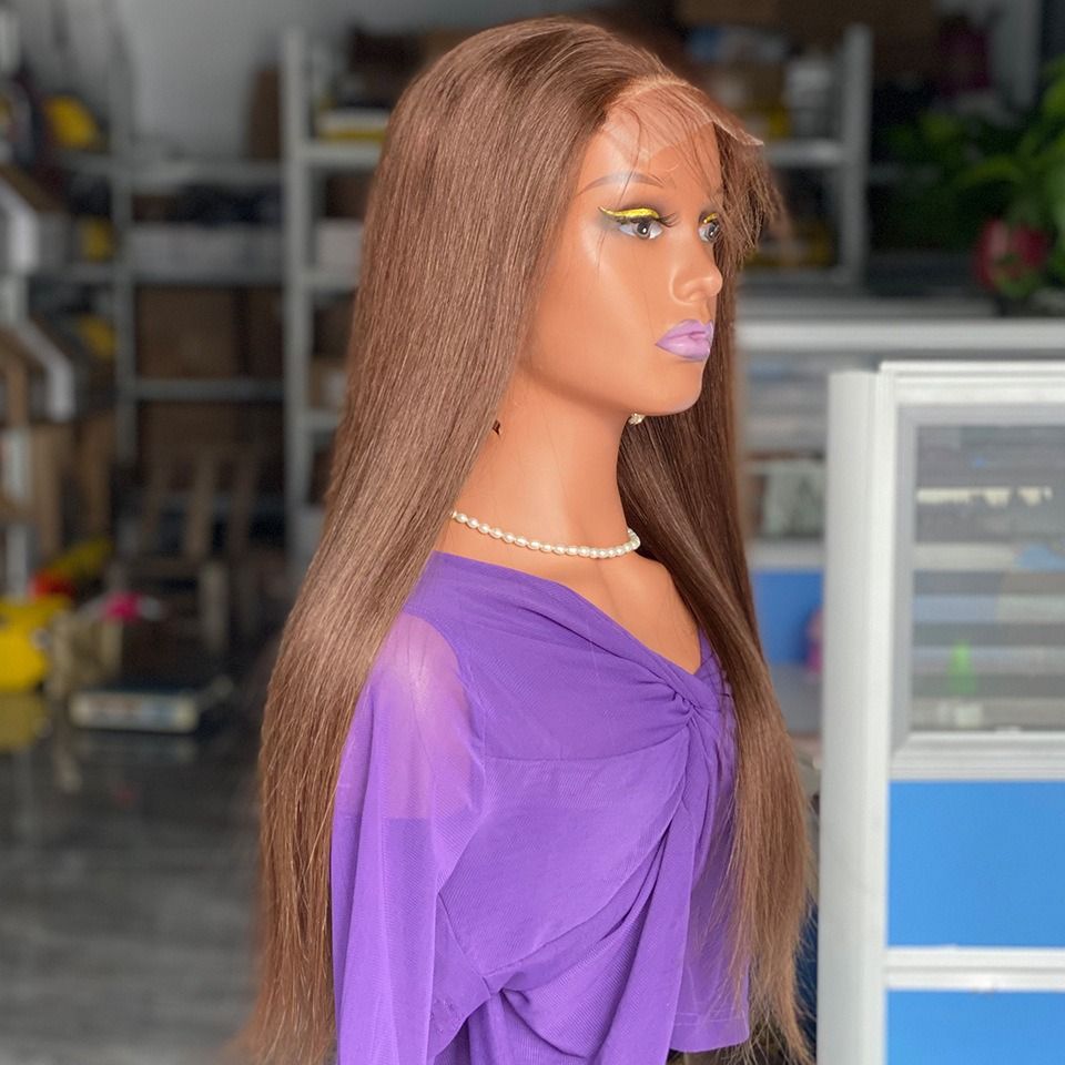 180Density Straight 4*4 lace closure wig human hair wigs 20 inch