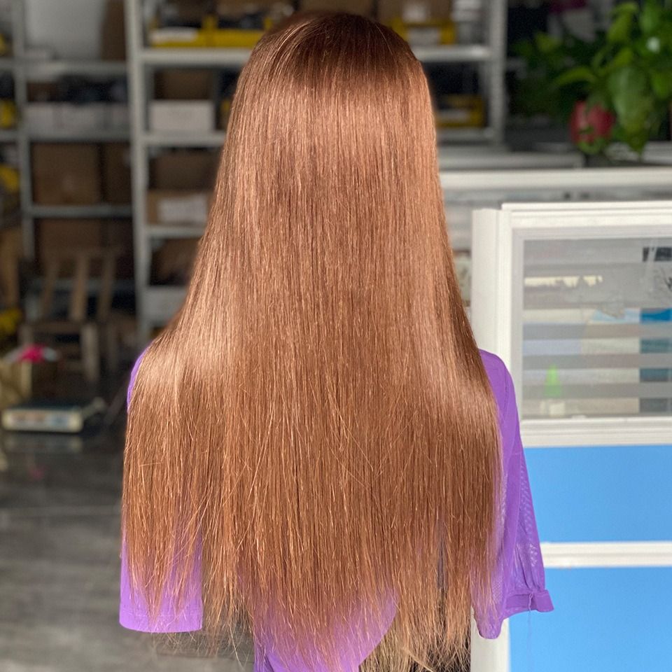 180Density Straight 4*4 lace closure wig human hair wigs 20 inch