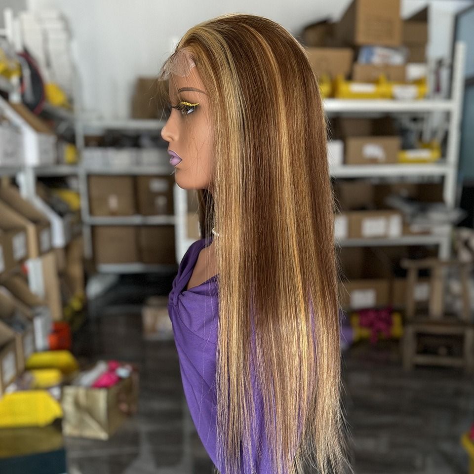 180% Density Straight lace closure wig human hair wigs