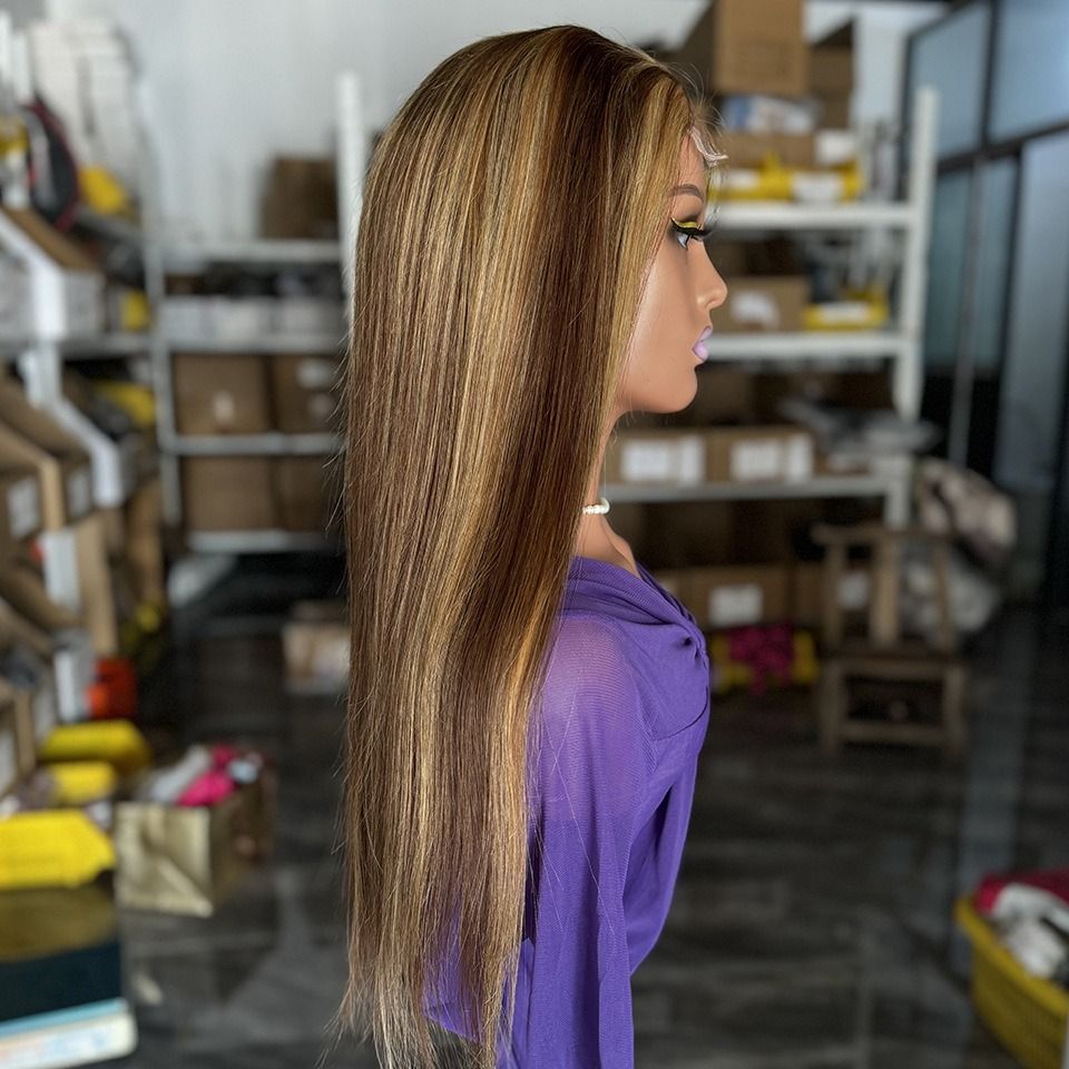 180% Density Straight lace closure wig human hair wigs