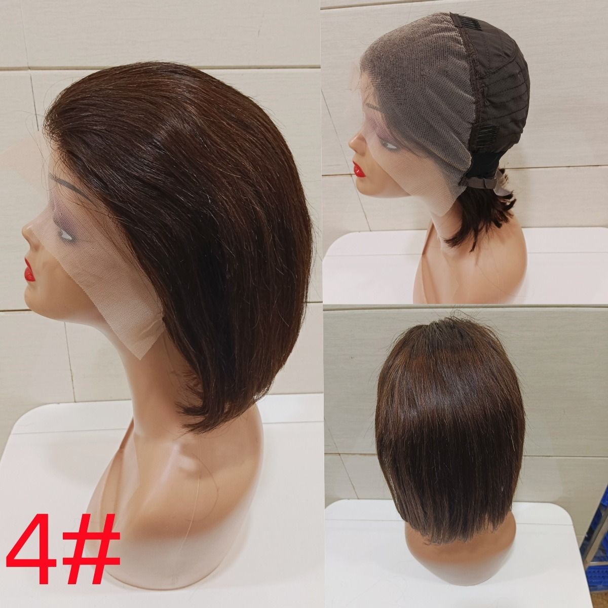13*4frontal 7inch straight Bob 100%human hair