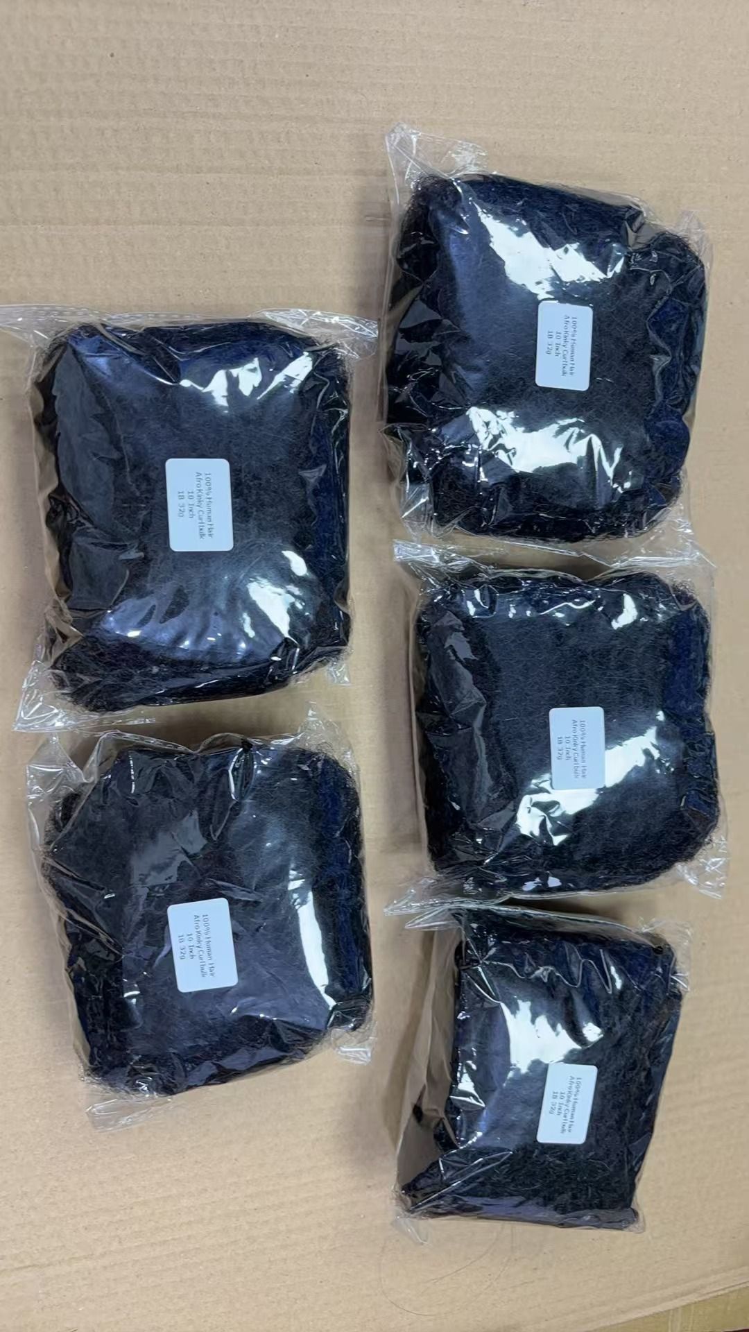 3 pcs kit PROMOTION AFRO KINKY BULK Human Hair Extension Black Color 30g Net Weight 10 inch 12inch