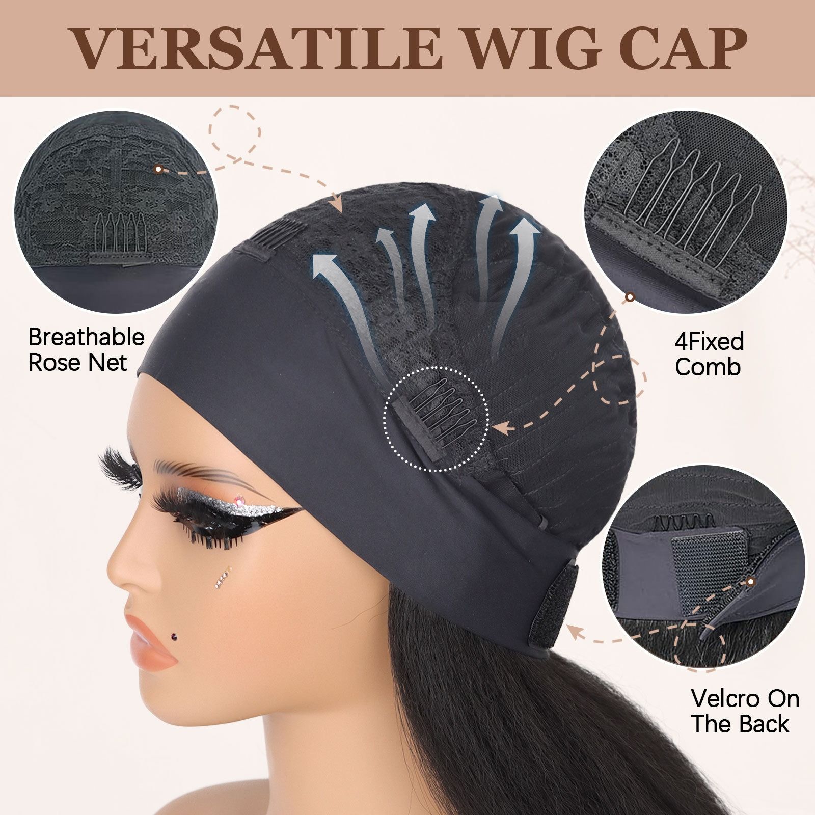 Yaki Straight Ice Silk Headband Wig – Glueless, Soft & Natural Headscarf Afro Wigs For Black Women 18-32inch