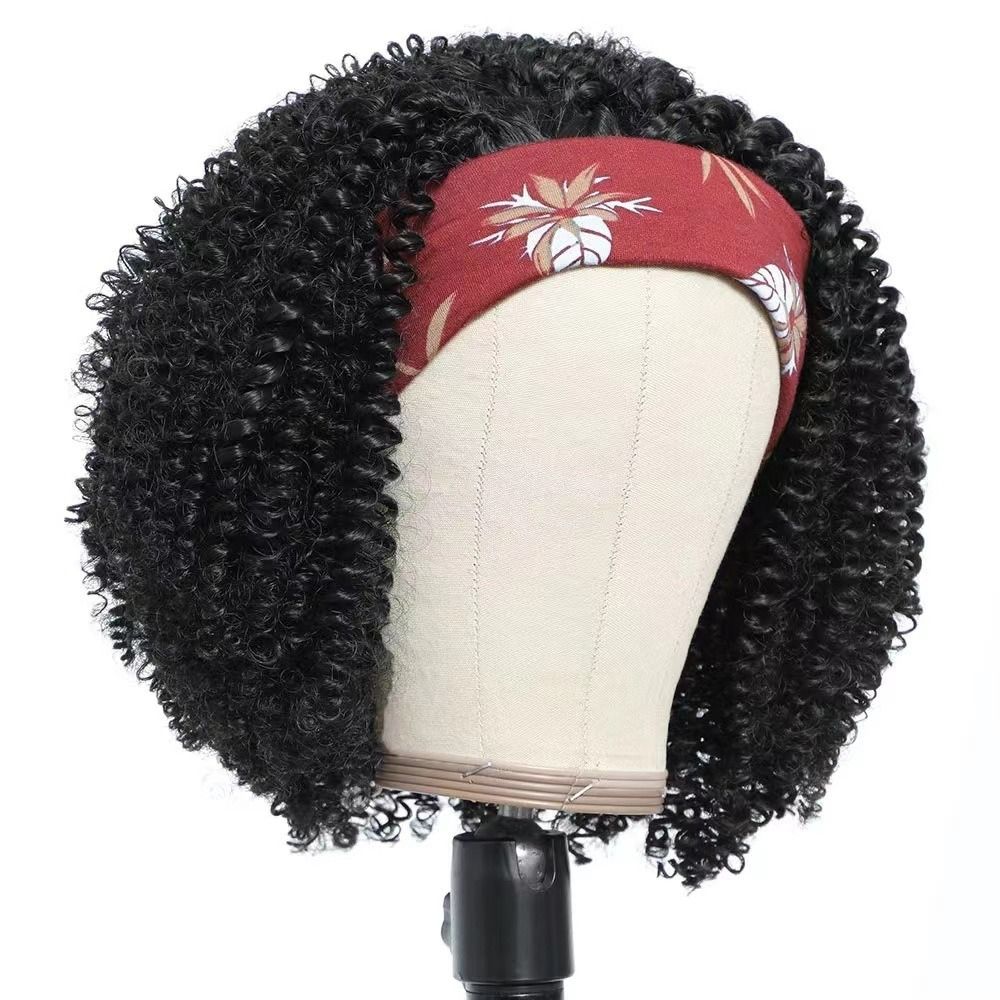 14-Inch Kinky Curly Synthetic Headband Wig – Natural Look, Easy Wear, High Density