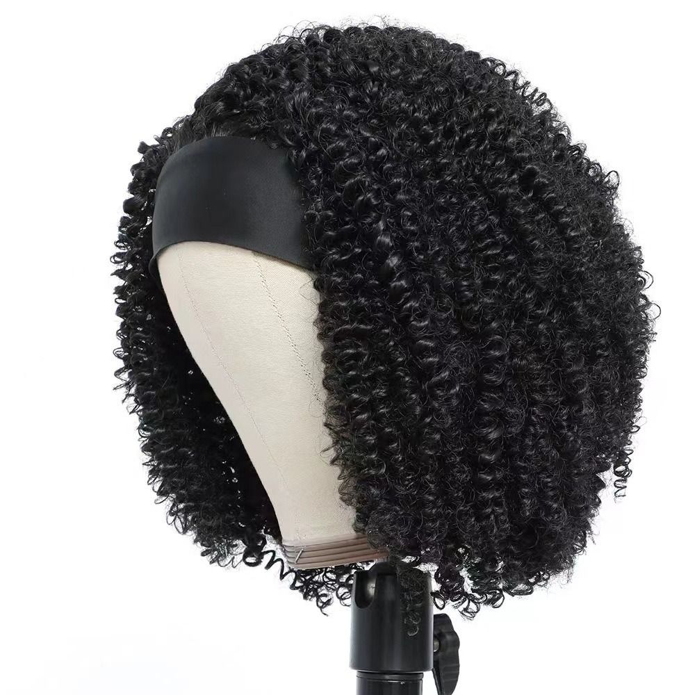 14-Inch Kinky Curly Synthetic Headband Wig – Natural Look, Easy Wear, High Density