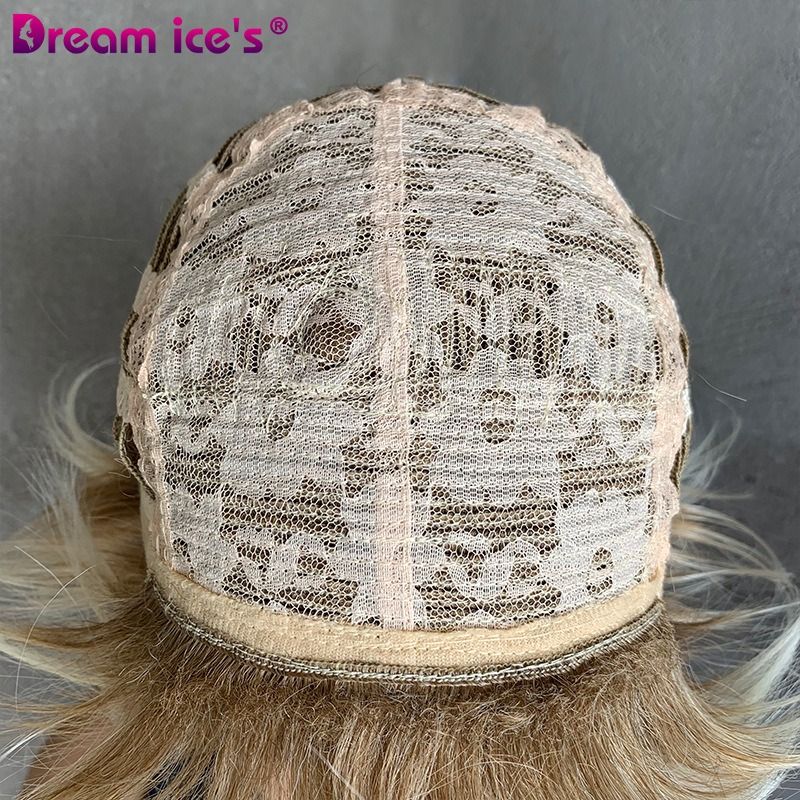 Fashion short blonde curly hair chemical fibre matte qualitative synthetic wig female wig