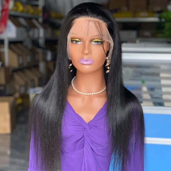 Long Straight 13x4 Lace Frontal Wig – Sleek & Silky Human Hair Wig for Women 22inches