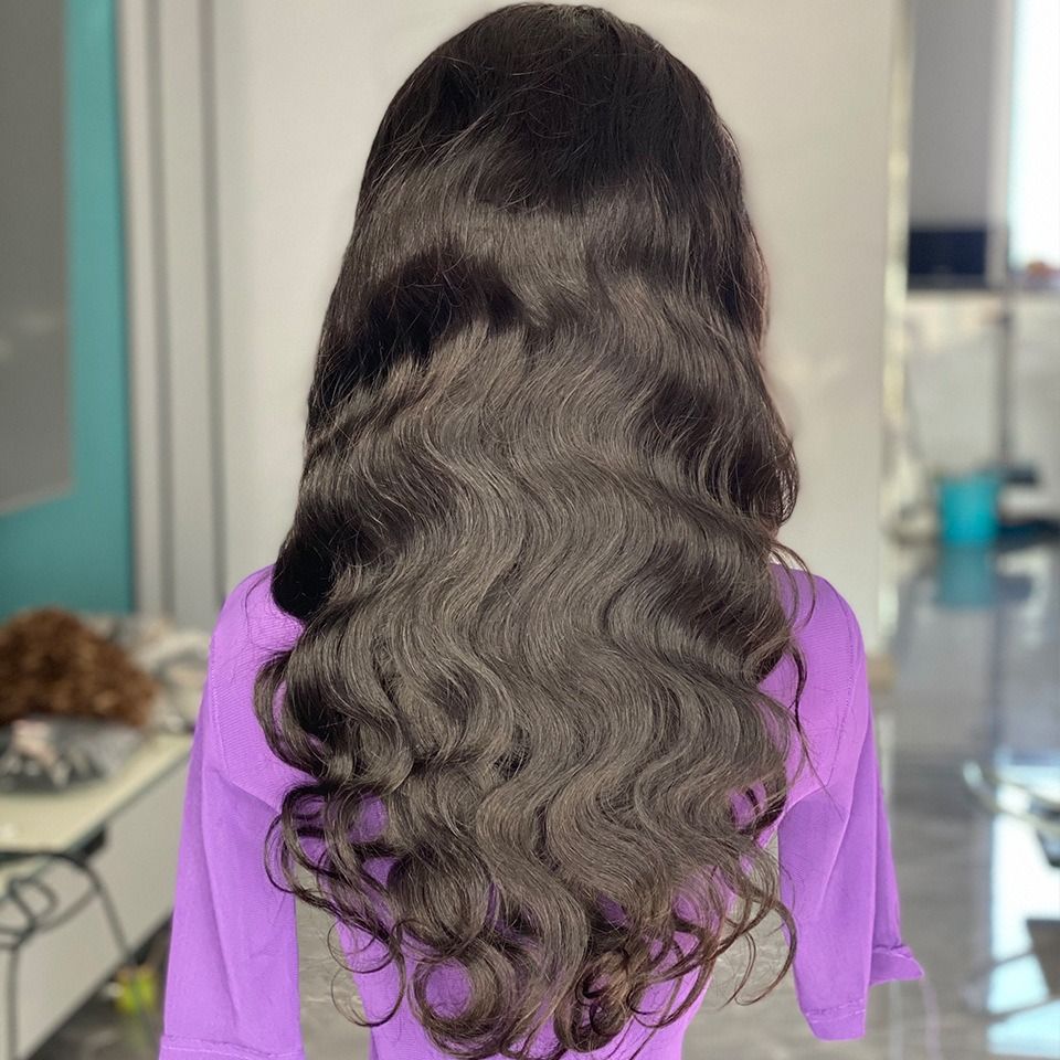 Long Body Wave Wig – 22” Human Hair, Natural & Luxurious – On Sale!