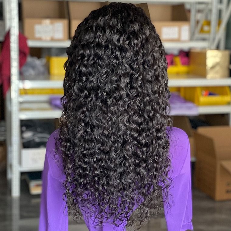 Promotion WaterWave Bleached Pre-plucked with baby hair natural hairline wig