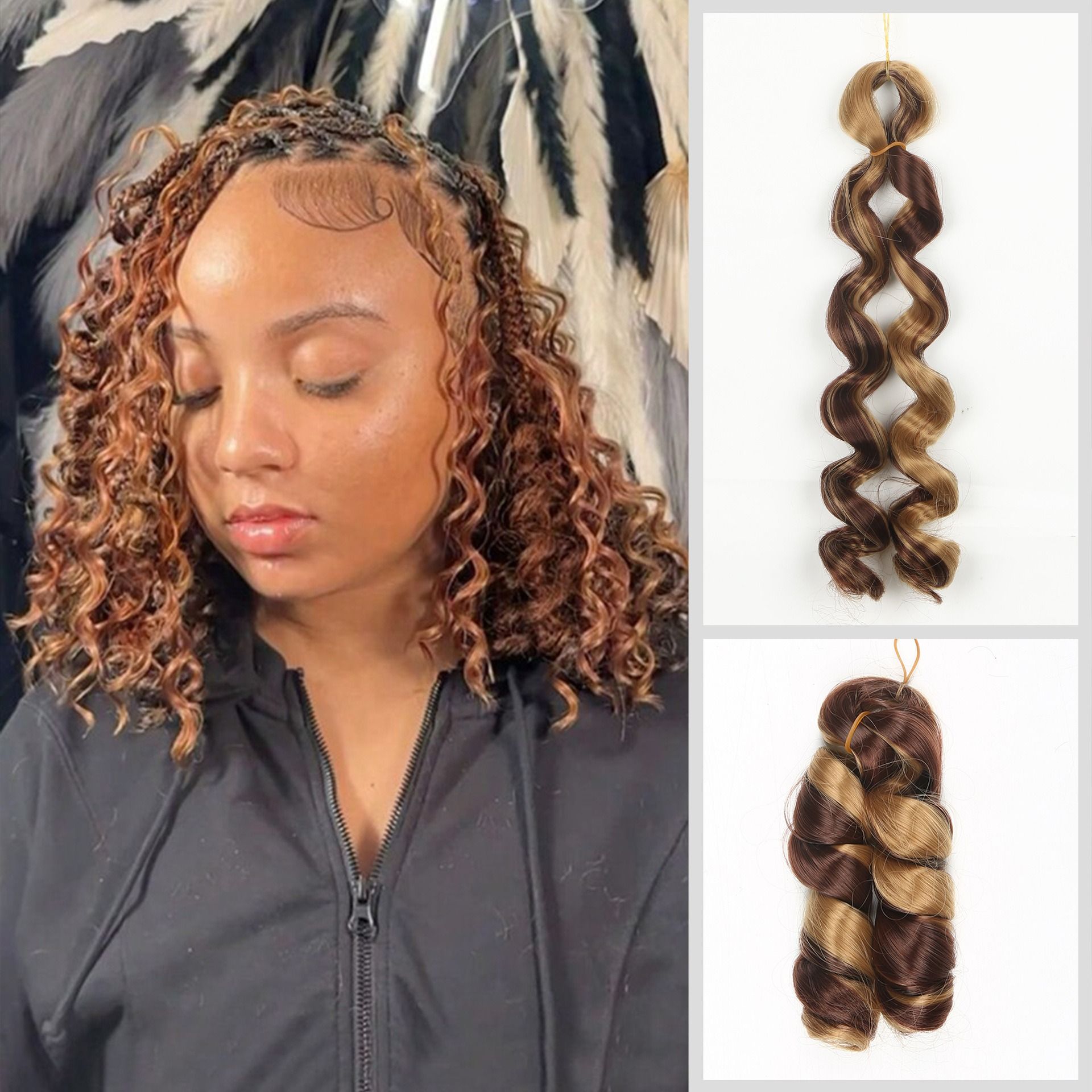 12in Italy curls Crochet Braids Hair synthetic