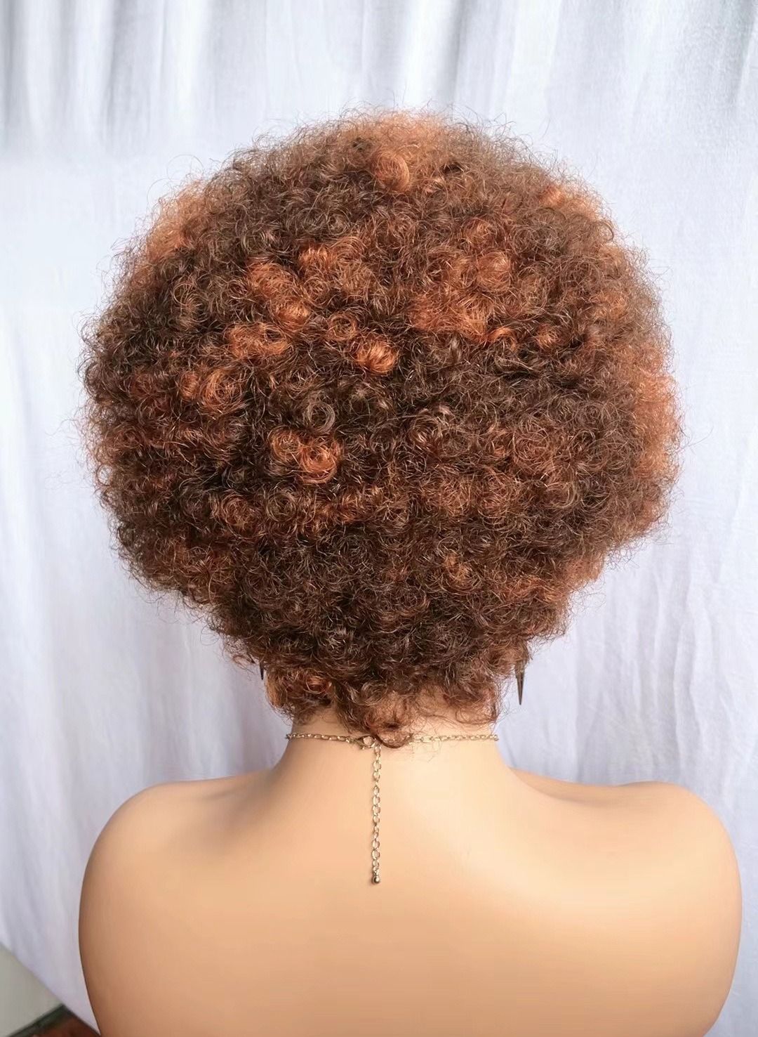 Short Afro Curly Human Hair Wig for Black Women – Kinky Curly Lace Front Wig, Natural Full Hair Look, Fluffy and Voluminous Bob Style