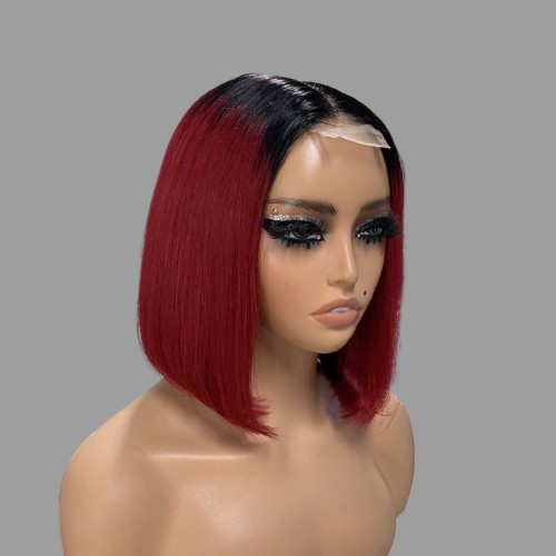 Ladies 8 Inch 2x6 Kim Closure Bob Wig – 100% Human Hair – Short Natural Wig for Women – Glueless & Beginner Friendly – Kenya Style Beauty