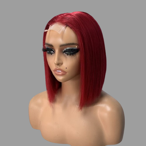 Ladies 8 Inch 2x6 Kim Closure Bob Wig – 100% Human Hair – Short Natural Wig for Women – Glueless & Beginner Friendly – Kenya Style Beauty