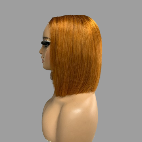 Ladies 8 Inch 2x6 Kim Closure Bob Wig – 100% Human Hair – Short Natural Wig for Women – Glueless & Beginner Friendly – Kenya Style Beauty