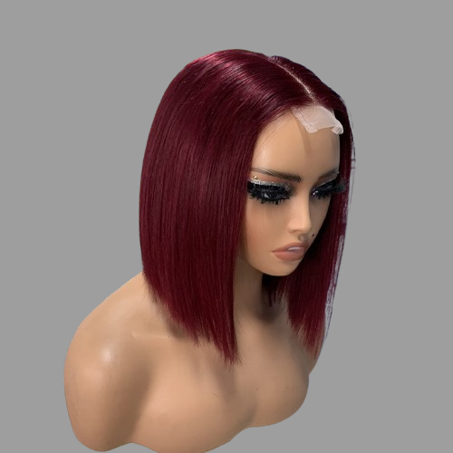 Ladies 8 Inch 2x6 Kim Closure Bob Wig – 100% Human Hair – Short Natural Wig for Women – Glueless & Beginner Friendly – Kenya Style Beauty