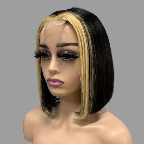 Ladies 8 Inch 2x6 Kim Closure Bob Wig – 100% Human Hair – Short Natural Wig for Women – Glueless & Beginner Friendly – Kenya Style Beauty