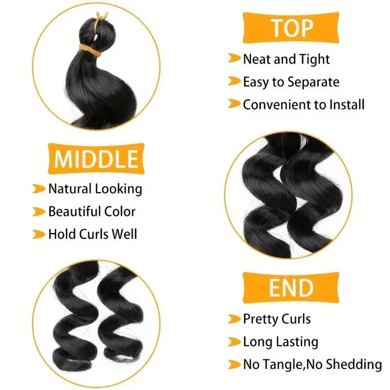 3 pcs_ Italy Curls Crochet Braids Hair – 2X Small Spiral Twist Synthetic Extensions, Soft Bouncy Kinky Curly Pre-looped Braiding Hair for Black Women