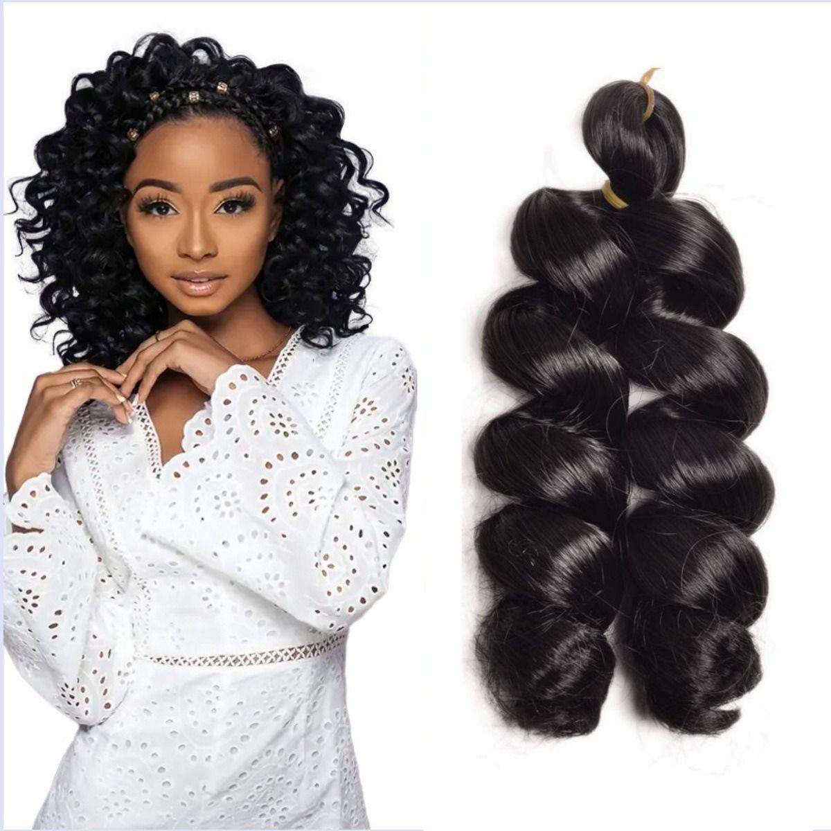 3 pcs_ Italy Curls Crochet Braids Hair – 2X Small Spiral Twist Synthetic Extensions, Soft Bouncy Kinky Curly Pre-looped Braiding Hair for Black Women