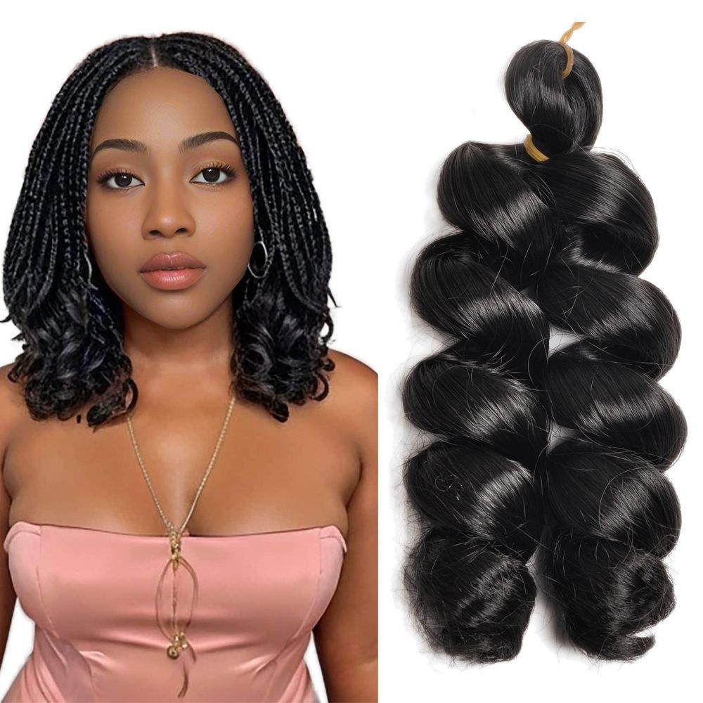 3 pcs_ Italy Curls Crochet Braids Hair – 2X Small Spiral Twist Synthetic Extensions, Soft Bouncy Kinky Curly Pre-looped Braiding Hair for Black Women