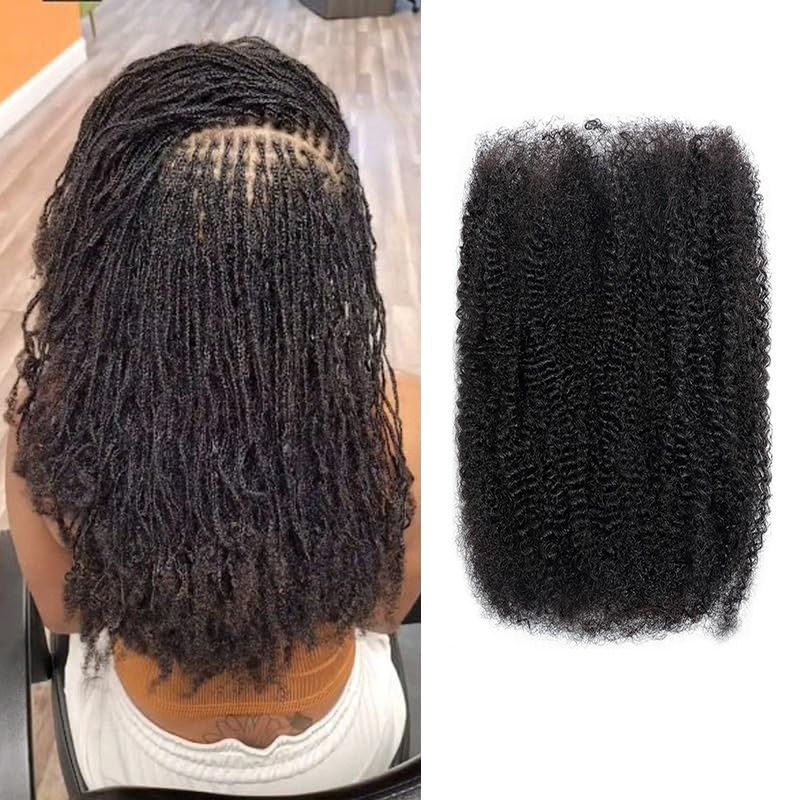 AFRO KINKY BULK 100% Human Hair Extension Black Color 30g Net Weight 12-18 inches