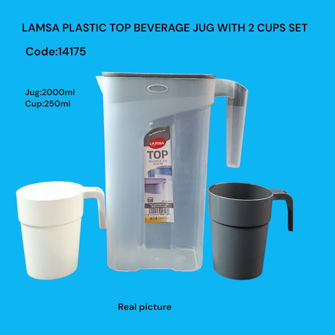 2LTR TOP JUG & 2 MUGS – 3PCS SET

 2-litre jug capacity

✅ Comes with 2 matching mugs

✅ Durable & easy to handle

✅ Ideal for home & office use
