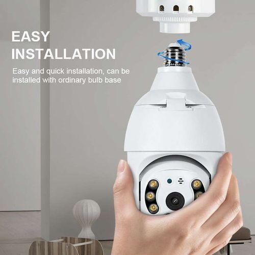 🔥PTZ Bulb Camera 1080P Auto Rotating WiFi CCTV 🔥 🪷 This camera offers unparalleled security and peace of mind. ➡️High-Definition Clarity: Our PTZ Bulb Camera boasts s
