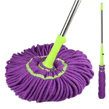 😇😇Self wringing mop The ratchet in the handle helps twist and wring water out of the mop head to save your effort and keep hands dry
Microfiber Head With a microfiber head, this tornado floor mop ha