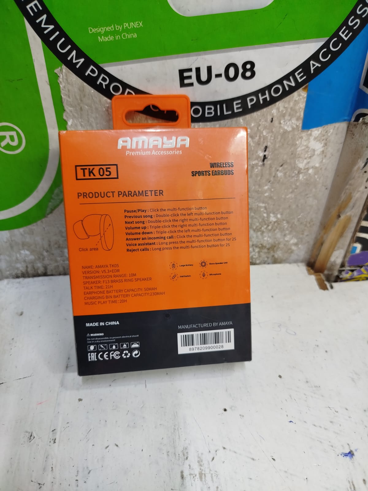 😇😇 NEW CRISPY FESTIVE DEALS 🎉🎉Amaya Bluetooth Wireless Sports Earbuds With Noise Cancelation TK05 20 hrs playtime .Long Battery Life: Enjoy up to 20 hours of playtime on a single charge,