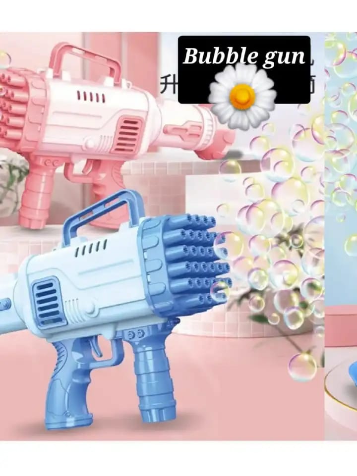 ✨️👌IGNITE FUN 🤗Bubble Toy Machine Gun For All Kids / Party Bubble Gun.The gattling bubble machine gun is Unisex and suitable for 1 year Compact structure, easy to use Stimulate active games