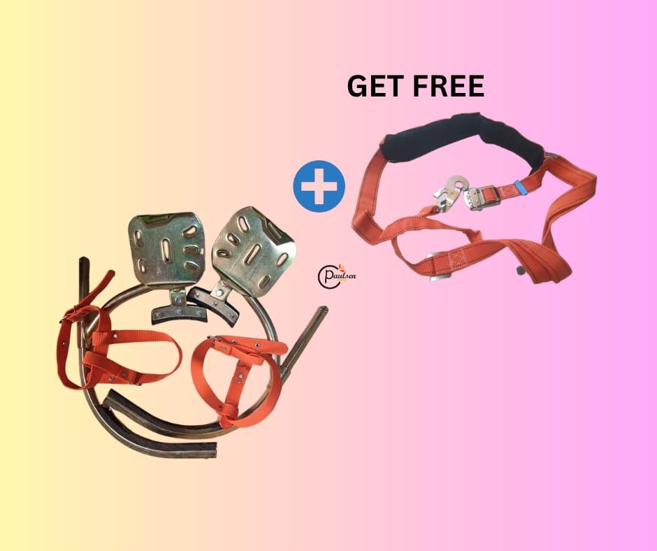 Concrete Pole Climbers with Free Safety Belt – 2-Piece Set
Take on demanding height tasks with confidence using this professional-grade Concrete Pole Climbers, designed for durability, stability, and