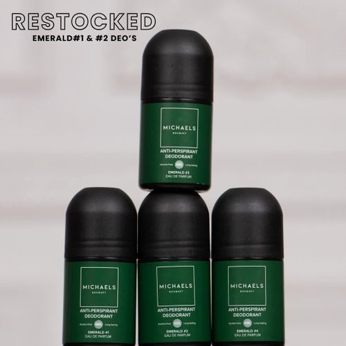 Michaels Bouquet Emerald #1 Anti-Perspirant Deodorant Roll-On – 50ml ✨
Stay fresh, confident, and invigorated all day with the Michaels Bouquet Emerald #1 Roll-On, a perfect blend of anti-perspirant p
