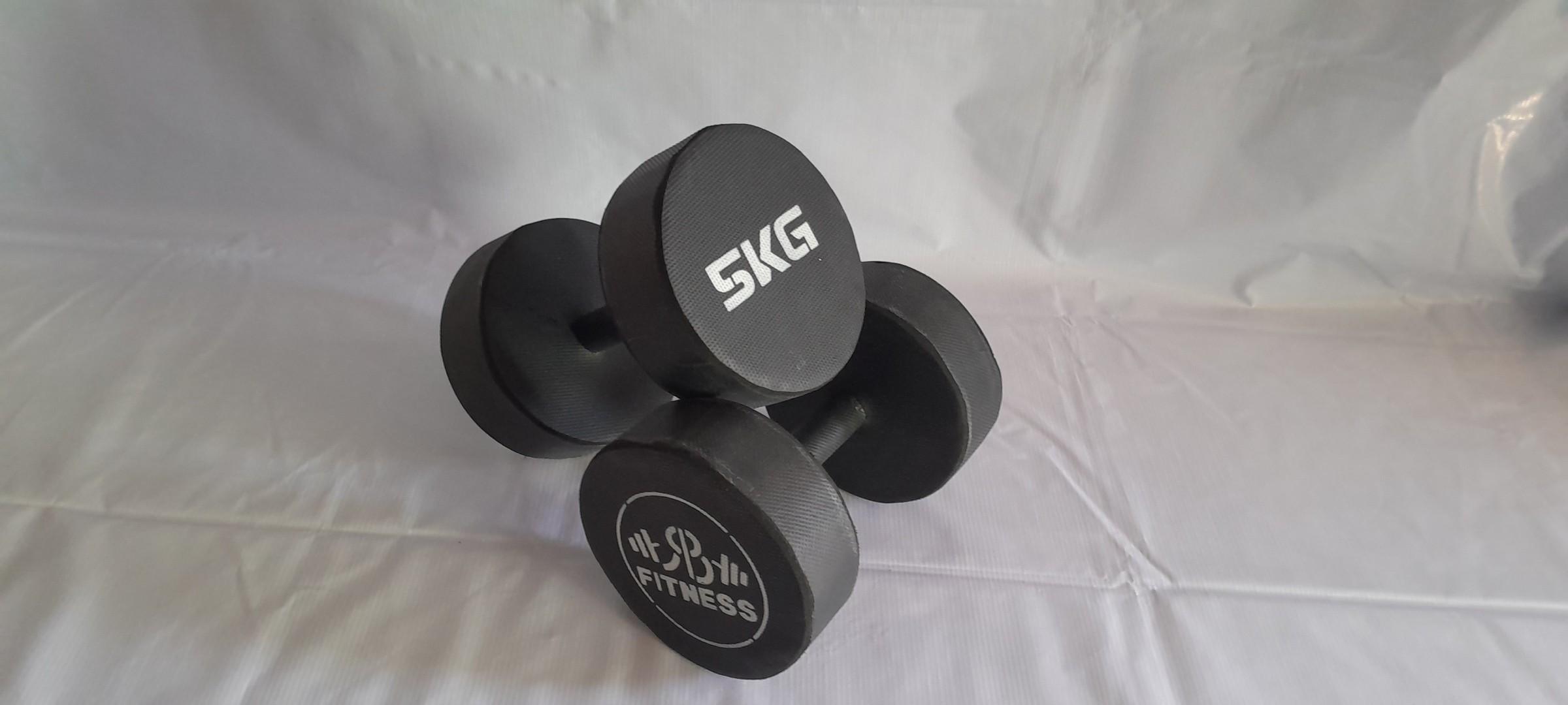 5kg rubber dumbbells