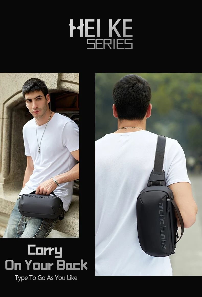 Arctic Hunter Street Fashion Unisex Messenger Crossbody Shoulder Bag Compact & Stylish Travel Shoulder Bag