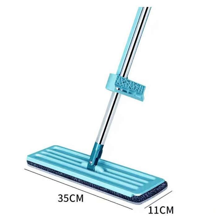 Squeeze Mop Floor Mops Reusable Microfiber Pads Hand-free Wash 360 Degree Cleaning Flat Mop Self Cleaning Hands-free 360 Floor Cleaner Microfiber Flat Squeeze Mop With Stainless Steel  Handle