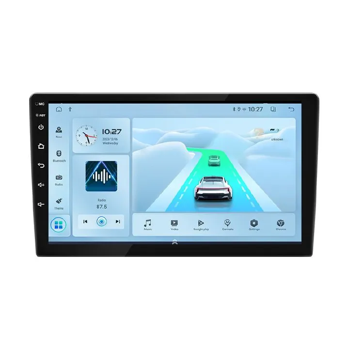Universal Touch Screen Android Car Player 9 inch 2+32Gb Player 2Din Gps Navigation Car Radio Car Android radio with Android Auto and CarPlay and Fan