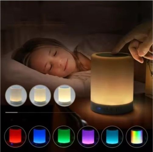 Colorful LED Wireless Bluetooth Speaker CL671 Portable LED Light Music Mini BT Speaker Rechargeable Desk Lamp Touch Control Night Light Bedside Lamp