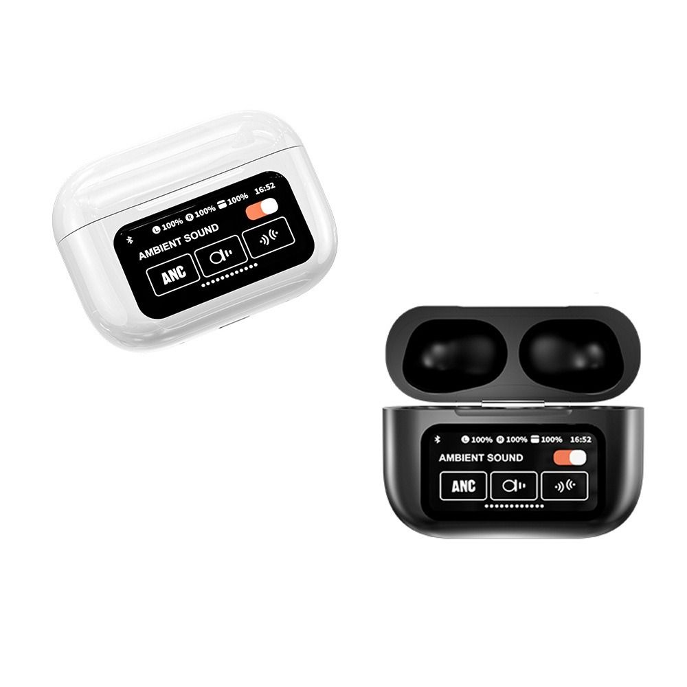 Wireless Earbuds Bluetooth 5.4 Earphones Touch Control LED Case for all Smartphones Cheap A9 Pro Wireless Earpods Quality Bass Active Noise Cancelling Earbuds and Unique Stylish LED Case