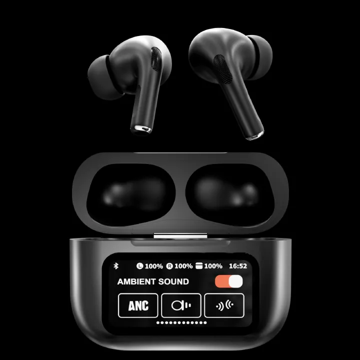 Wireless Earbuds Bluetooth 5.4 Earphones Touch Control LED Case for all Smartphones Cheap A9 Pro Wireless Earpods Quality Bass Active Noise Cancelling Earbuds and Unique Stylish LED Case