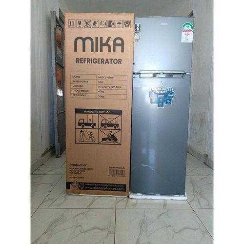 Mika 168 L FRIDGE DOUBLE DOOR WITH A COOL PAD WITH FREE GIFTS(FRIDGE GUARD+EXTENSION 10 M