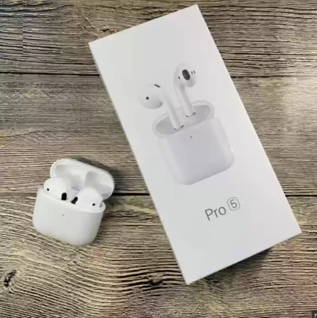 TWS Airpods Twins Bluetooth Earbuds Original Pro 5 Airpods/Headphones/Earphones. Bluetooth V5.0 Earphone Touch Sensor True Stereo 10m Transmission Built in Mic Earbuds with Charging Case