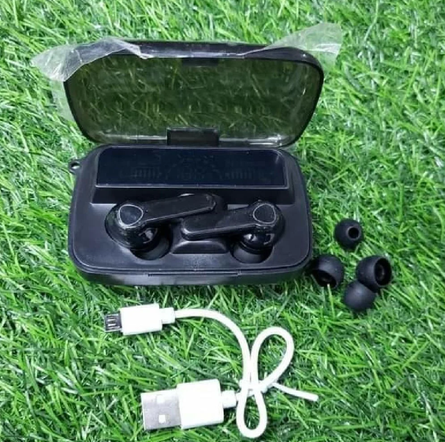 Earpods M19 Ear Buds Wireless Airpods M19 with Powerbank, Bluetooth 5.3 Headphones In Ear, Bluetooth Earphones with Built-in Microphone, Wireless Ear Buds, Bluetooth Earbuds with Mic